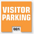 V-T Clear Static Cling Square Cut Parking Sticker (3"x3")